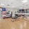 well-lit workout area with medicine balls